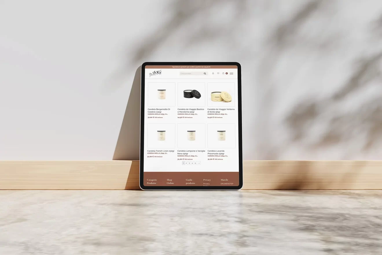 mockup tablet sito web ladota