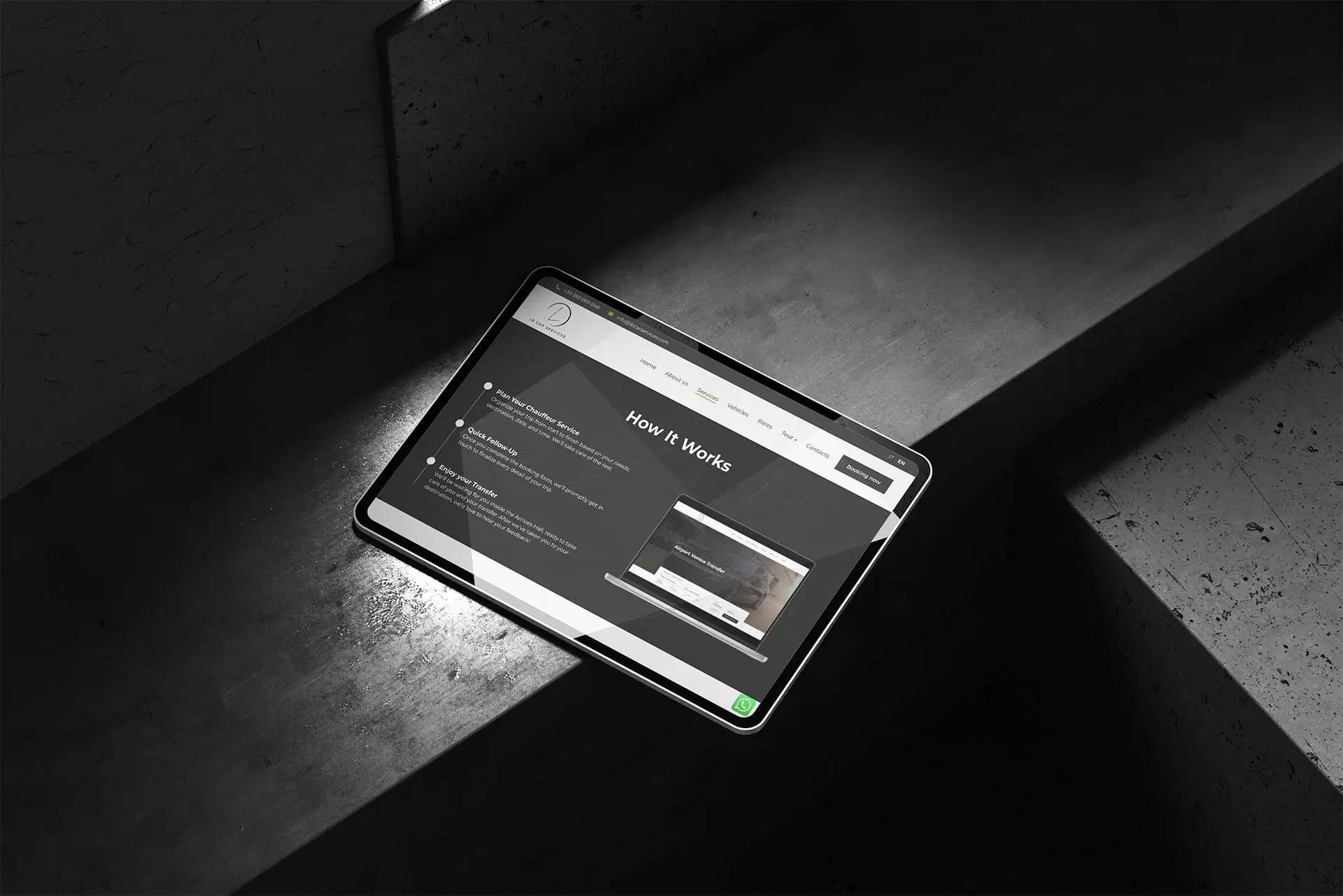 mockup tablet sito lb car service